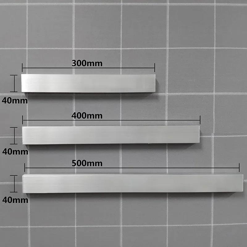 Knivställ i rostfritt stål, organizeringslist, stark magnetisk knivhållare, väggmontering, köksbar, förvaring, kökstillbehör