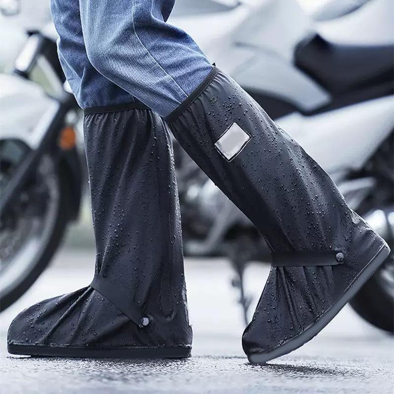 Full Coverage Waterproof High-Top Non-Slip Shoe Covers for Men & Women - Thickened and Wear-Resistant for Rainy Days