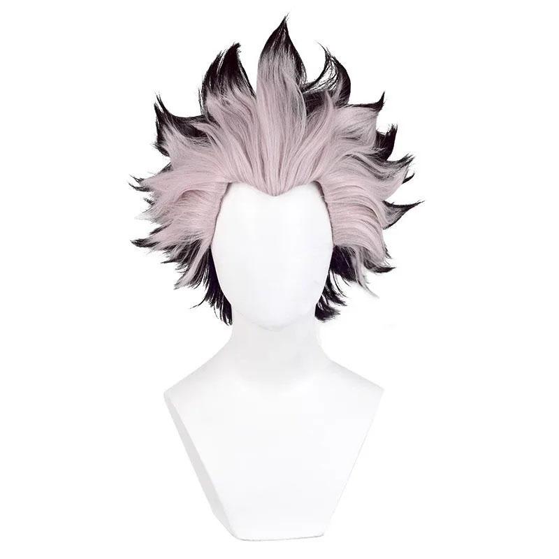 Perucă Cosplay Gen Narumi Roz Negru Mixt Perucă Scurtă Păr Sintetic Rezistent la Căldură Halloween Anime Peruci + Calotă pentru Perucă