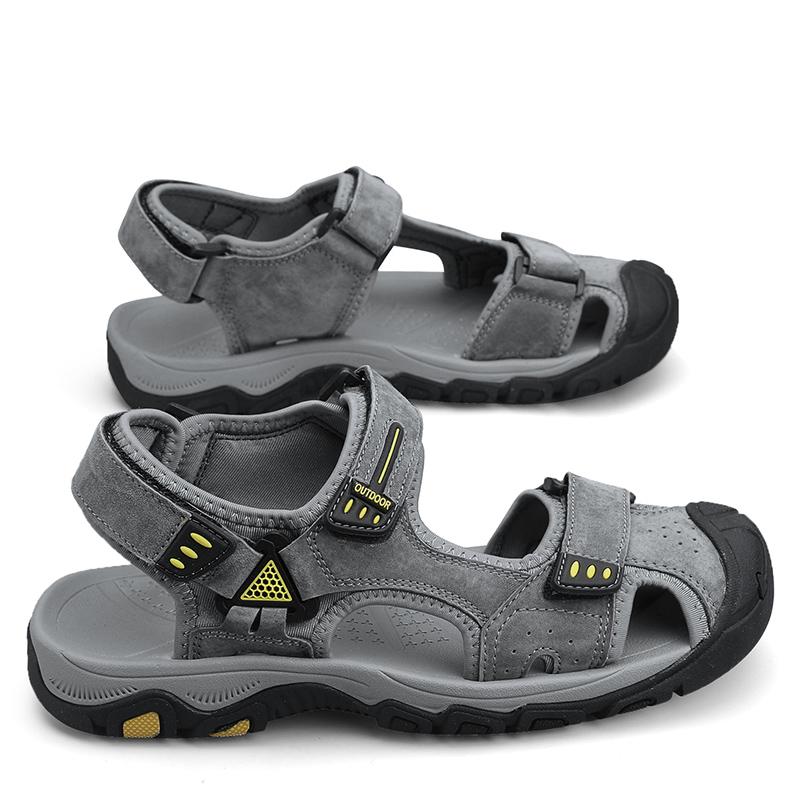 Fashion New Men's Sandals Summer Genuine Leather Sandals Men Outdoor Casual Lightweight Beach Sandals Fashion Men's Sneakers Large Size