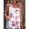 YYFS Women's Fashion Casual Summer Spring Flower Pattern Print Sleeveless Suspenders Blouses & Shirts