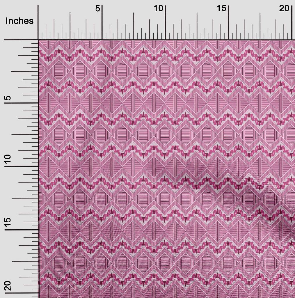 oneOone Cotton Flex Fabric Chevron & Triangle Geometric A  Printed Craft Fabric BTY 40 Inch