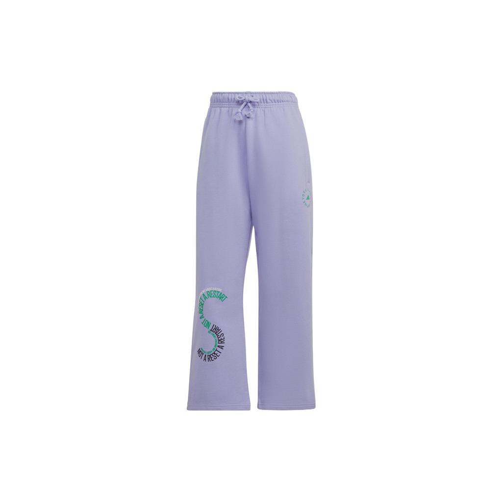 adidas by Stella McCartney Women's Loose Wide-Leg Track Pants Light Purple IB5880