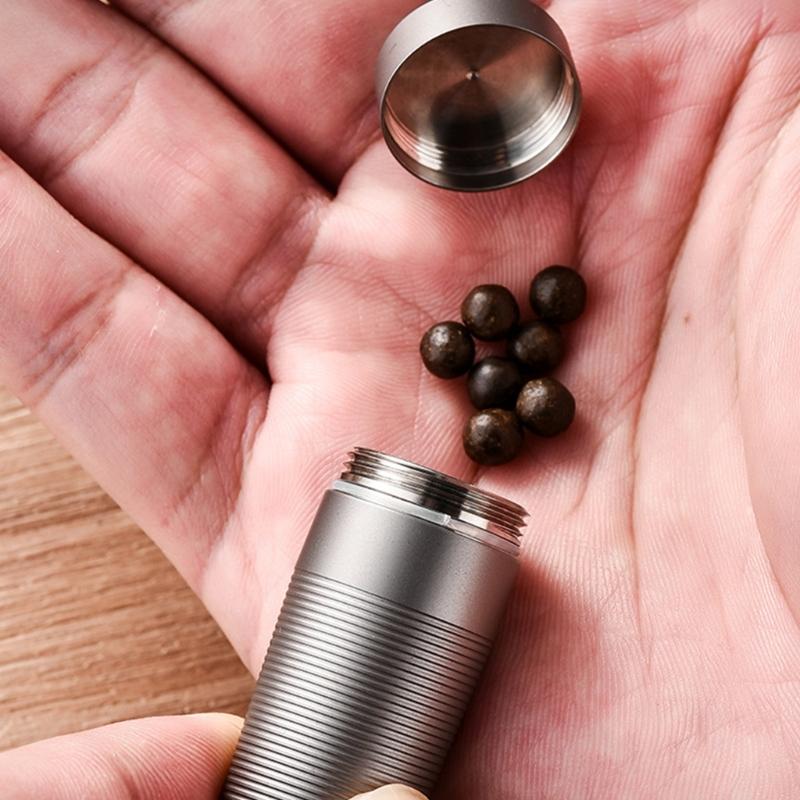 Pillenbox Behälter Camping Medikamenten Etui mit Halsketten Schlüsselanhängern Reise für Outdoor Abenteuer