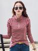 Cotton Turtleneck Tee Shirt Spring Femme Korean Long Sleeve T-shirt Button Women Casual Tops De Solid Camisetas Mujer