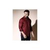DHRUVI TRENDZ Mens Cotton Blend Men' Casual Shirt Regular Fit Western (DTMS6019_Red_2XL)