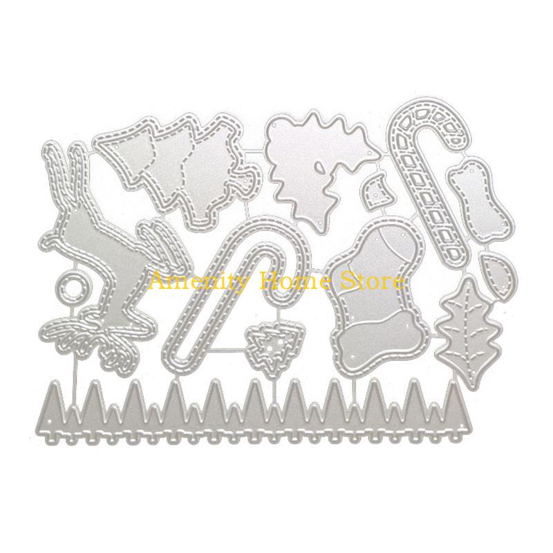 F26C Christmas Elk Tree Metal Cutting Dies Stencil DIY Scrapbooking Album Paper Card