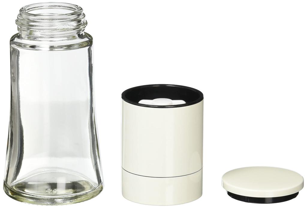 Pearl Metal Delicious Taste Ceramic Pepper Salt Mill White & C-894