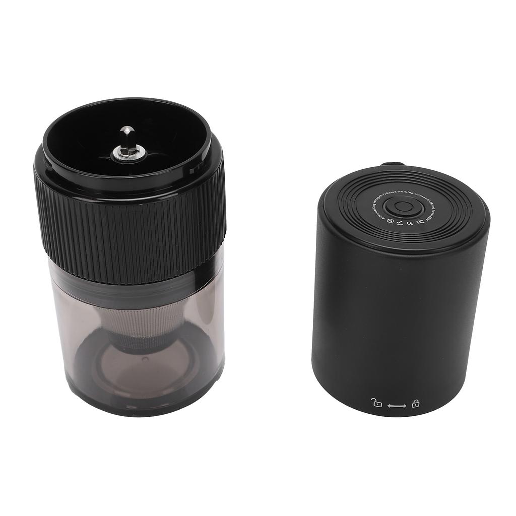 Portable Electric Coffee Grinder with Handle USB Rechargeable Auto Stop Quiet Adjustable Small Coffee Bean Grinder for