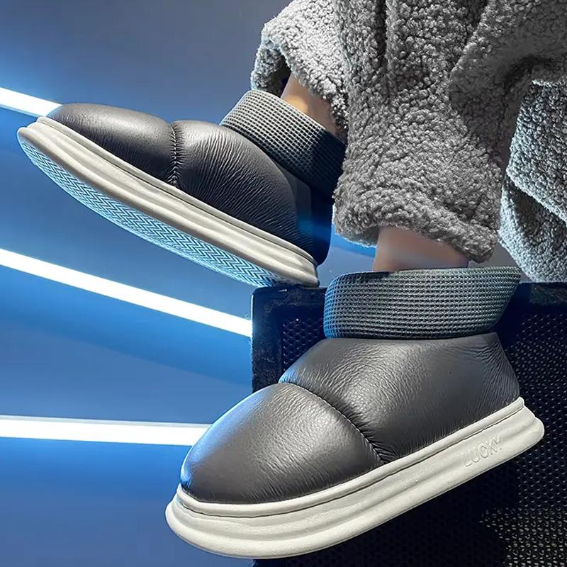 Fashion Versatile Cotton Shoes for Men Winter Plus Velvet Warm Snow Boots Outdoor Cold-proof Comfortable Casual Walking Shoes