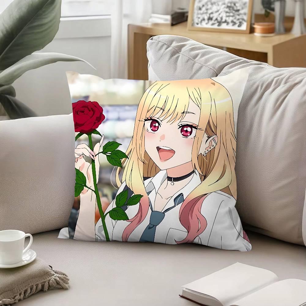Anime My Dress-Up Darling Throw Pillow Covers Pattern Cushion Cover Suitable For Sofa Bedroom Car Pillow Cover
