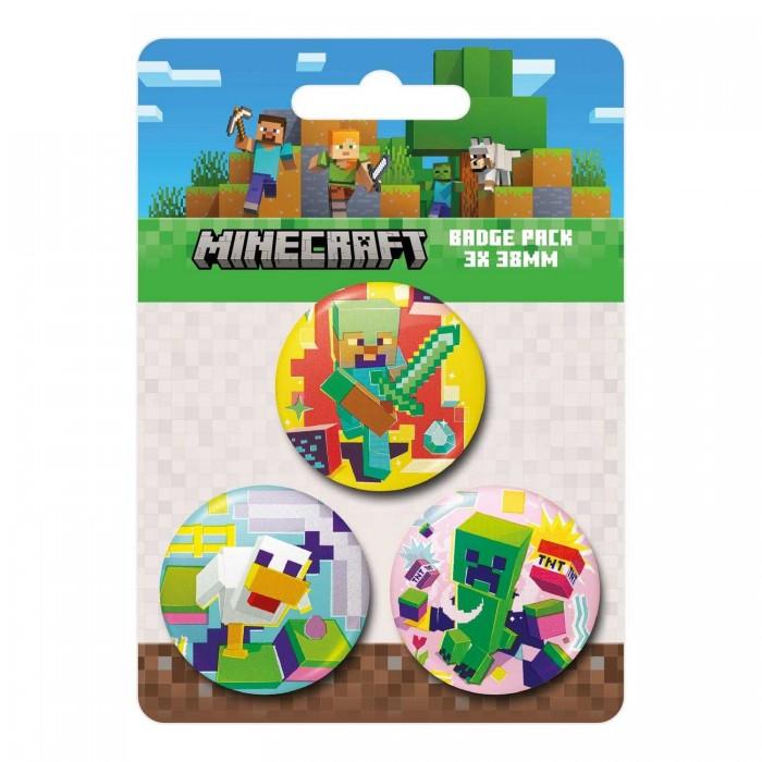 Minecraft Charakter-Abzeichen (3er-Pack)
