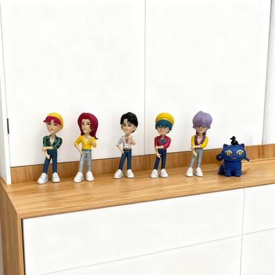 6 ks PVC Kpop Hunter Figurka Postava z animovaného filmu Soška Kreslený Chlapec Sběratelský Model Domov Kancelář Stolní Dekorace Ozdoba