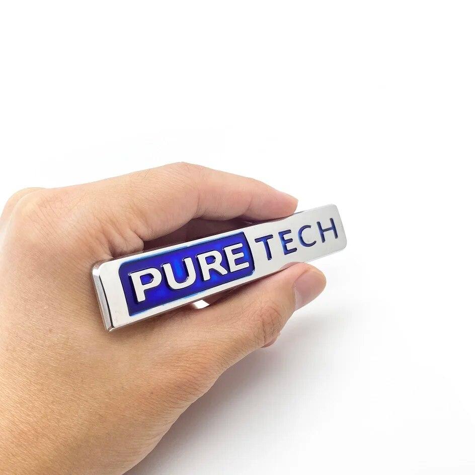 ABS Písmena PURE TECH Emblém pro Peugeot 5008 408 3008 2008 Odznak kufru auta Štítek s logem Samolepka Auto Decorate Accessories