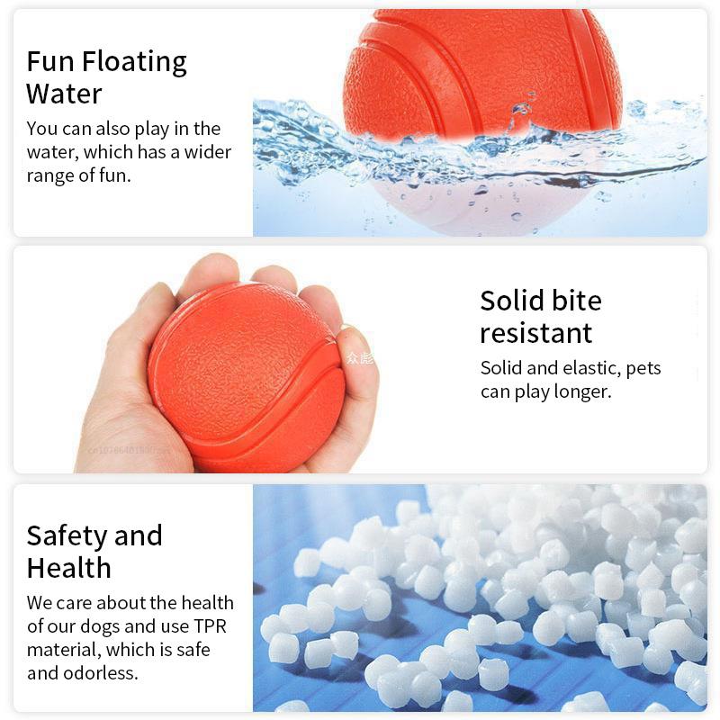 Jucărie pentru câini Minge de cauciuc Jucărie cu minge rezistentă la mușcături pentru câini Cățeluș Teddy Pitbull Culoare roșie Minge solidă SL Articole pentru animale de companie