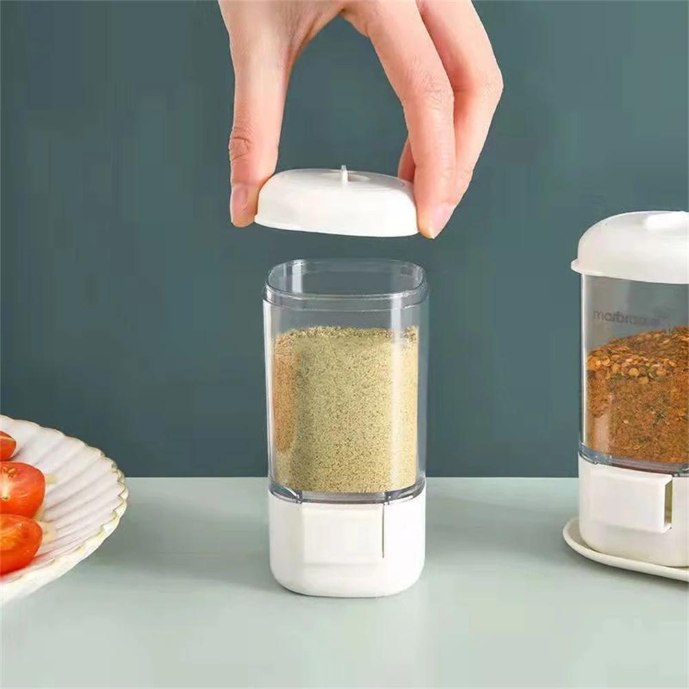 140ml Press-Type Quantitative Salt Bottle Dispenser Salt Control Tank Spice Shaker Seasoning Box Sugar Tank Kitchen Accessories