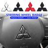 1pcs Car ABS Car Steering Wheel Center Stickers for Lancer EX Galant ASX Outlander Pajero Eclipse Badge Accessories