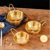 New Small Round Bowl With Handle Thickened Korean Rice Wine Bowl Restaurants Circular Barbecue Seasoning Stainless Steel Bowl