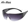 Protective Glasses Punk Sunglasses One Piece Rimless Sun Glasses Women Men 2000's Riding Sport Wrap Around Shades Eyewear UV400