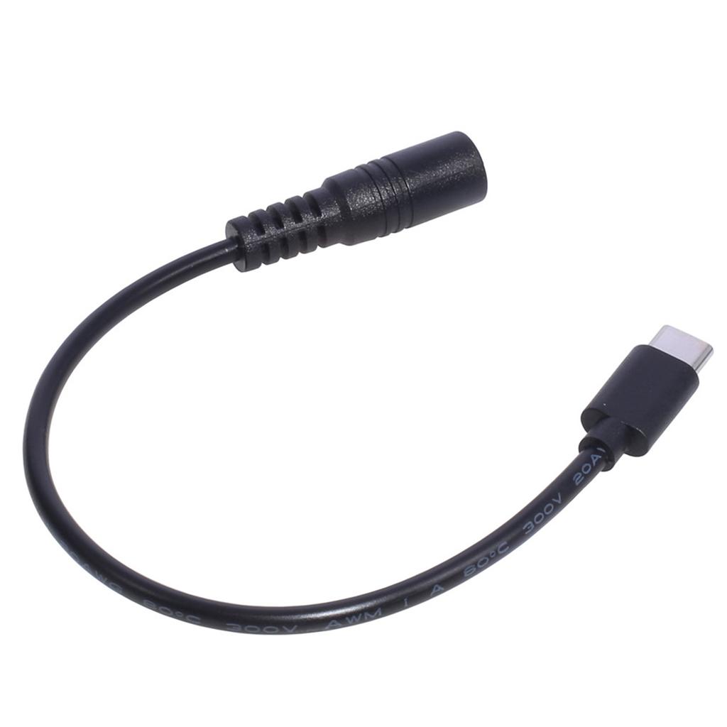 DC 5.5x2.1mm Female To USB Type C Male Power Jack Extension Charge Cable Charging Cord Adapter (5.5x2.1mm To Type C)
