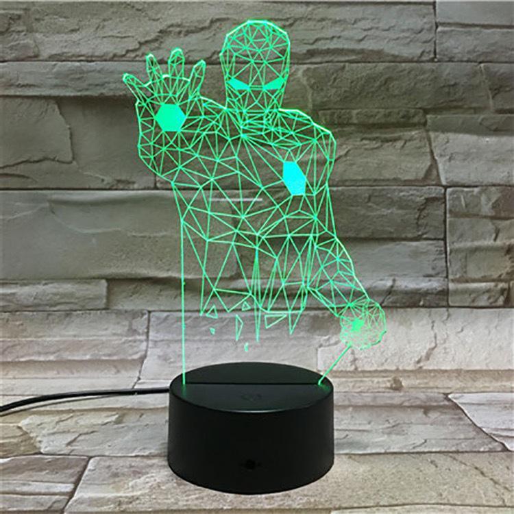 3D Avengers Iron Man & Captain America LED Night Light for Kids