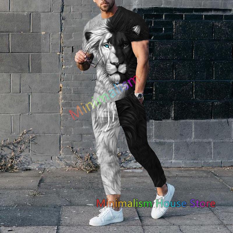 Poker J 3D Print Men Tracksuit Set Jogger Clothing For Man Casual Suit Short Sleeve Tshirts+Trousers 2 Piece Outfits Streetwear
