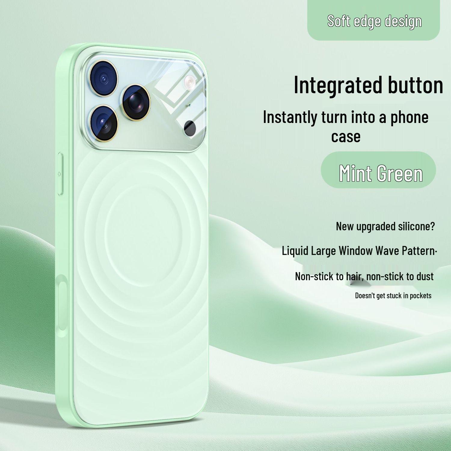 Wave Pattern Liquid Silicone iPhone 15 Case with Magnetic Adsorption for Apple 16ProMax iPhone 17 Pro
