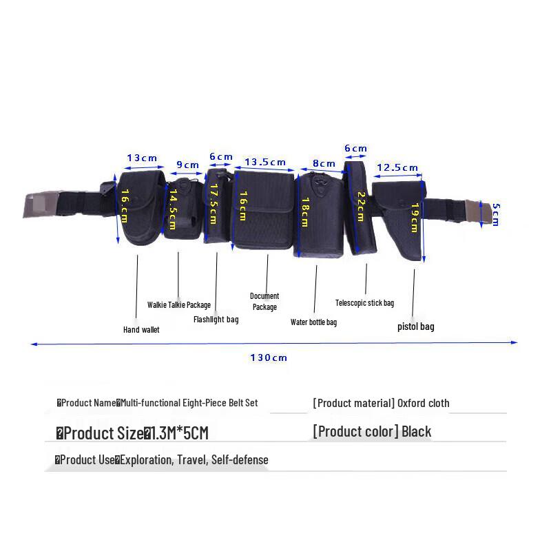 Multi-functional Tactical Security Patrol Nylon Belt Set
