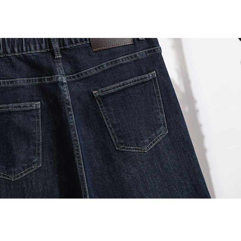 DIMANAF 2026 Herbst Winter Neu Übergröße Damen Lange Hosen Blau Elastische Taille Jeans Lässig Locker Dame