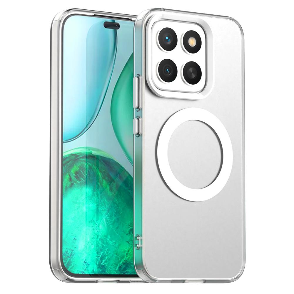 

Магнитный беспроводной зарядный чехол для Honor X8c, чехол, конфетные цвета, прозрачная задняя крышка, коке Honor X8c белый