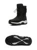 Northeast Men's Large Winter Snow Boots with Velvet Lining - Thick, Warm Cotton Shoes for Outdoor Hiking