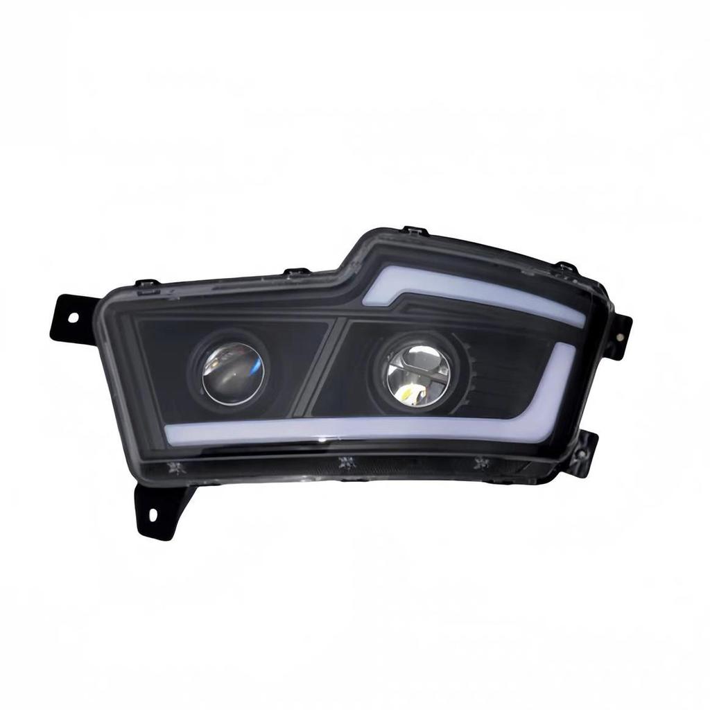 Hua Fuxing Dual Lens Headlight Assembly for Hualing Hanma H7/H6: 4 Low Beams, 6 High Beams, Sequential Turn Signal