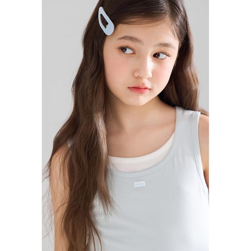 Mucmukn Girls' Cooling Lyocell Faux Two-Piece Vest