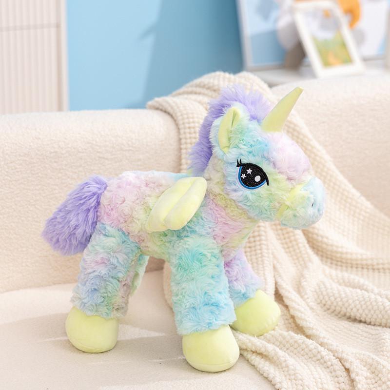 Child Friendly Plush Toy Unicorn Cushion Fluffy Material Bedroom Festival Gift