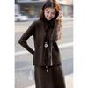 Women's Elegant Winter Top, Vest & Long Skirt Set