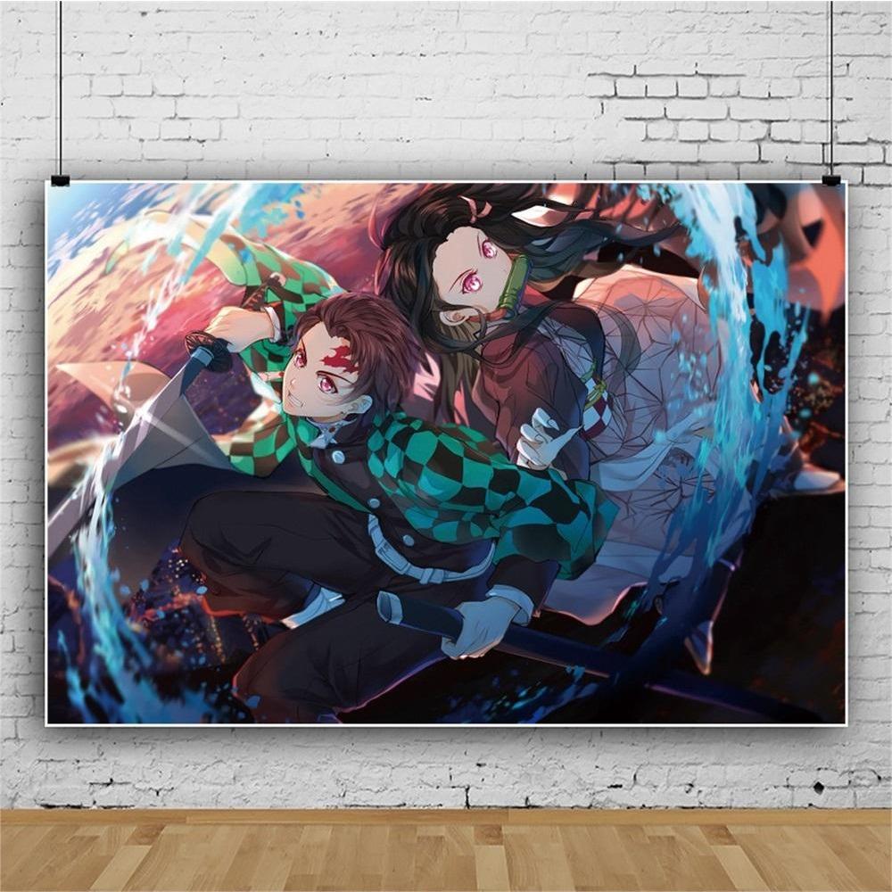 Kimetu No Yaiba Kids Birthday Party Decoration Tableware Paper Cups Plates Napkins Demon Slayer Theme Baby Shower Boys Supplies