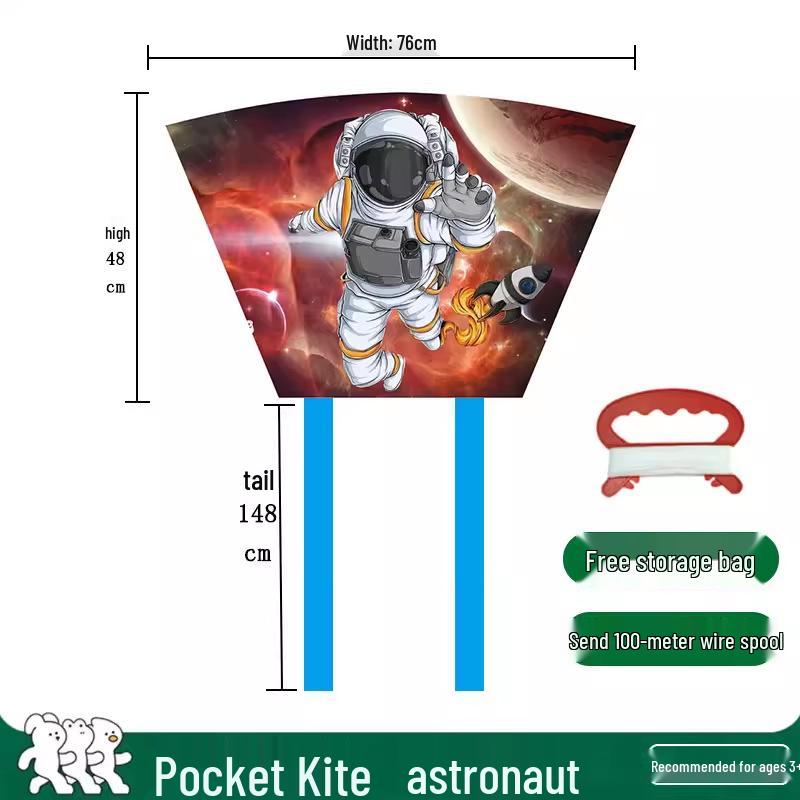 Children's Pocket Storage Bag Soft Body Cartoon Kite - Outdoor Toy