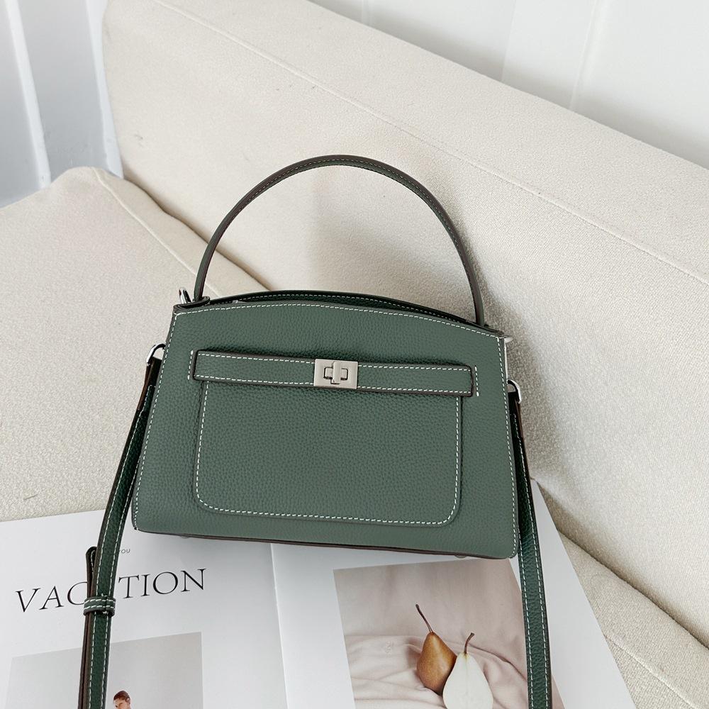 

Маленькая квадратная сумка из натуральной кожи первого слоя, женская сумка из натуральной кожи с контрастной строчкой, легкая, роскошная, через плечо