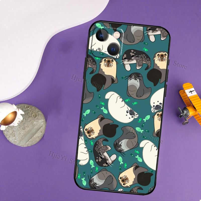 Baby Seals Case For iPhone 14 13 Pro X XS Max XR 7 8 Plus Cover For iPhone 14 12 Mini 11 Pro Max SE 2020