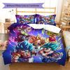 DRAGON BALL Pattern Bedding,Quilt Set Quilt Cover Pillowcase Home Birthday Gift (1 * Duvet Cover + 2 * Pillowcase, Without Core)