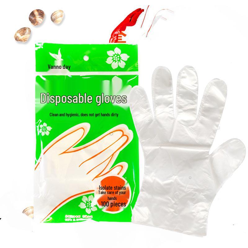 Wannuo Thickened Disposable PE Food Gloves 0.8g PE Gloves