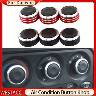 3Pcs/set Aluminum Alloy Car Air Conditioning Knob Heat Control Switch Button Knobs for Daewoo Matiz Chevrolet Joy Exclusive