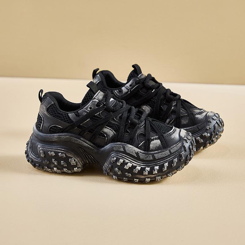 Ins Korean Version of the New Dad Shoes Girl 2025 Autumn Student Running Sports Thick Sole Height Increase Casual Street Shot M-91