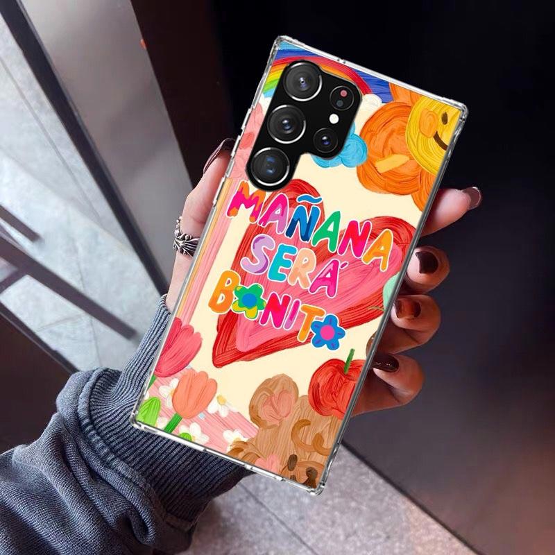 Karolg M-Manana Sera B-Bonito Phone Case For Samsung Galaxy S26 S25 Edge S24 S23 Ultra S22 Plus S21 S20 FE Soft TPU Back Cover F