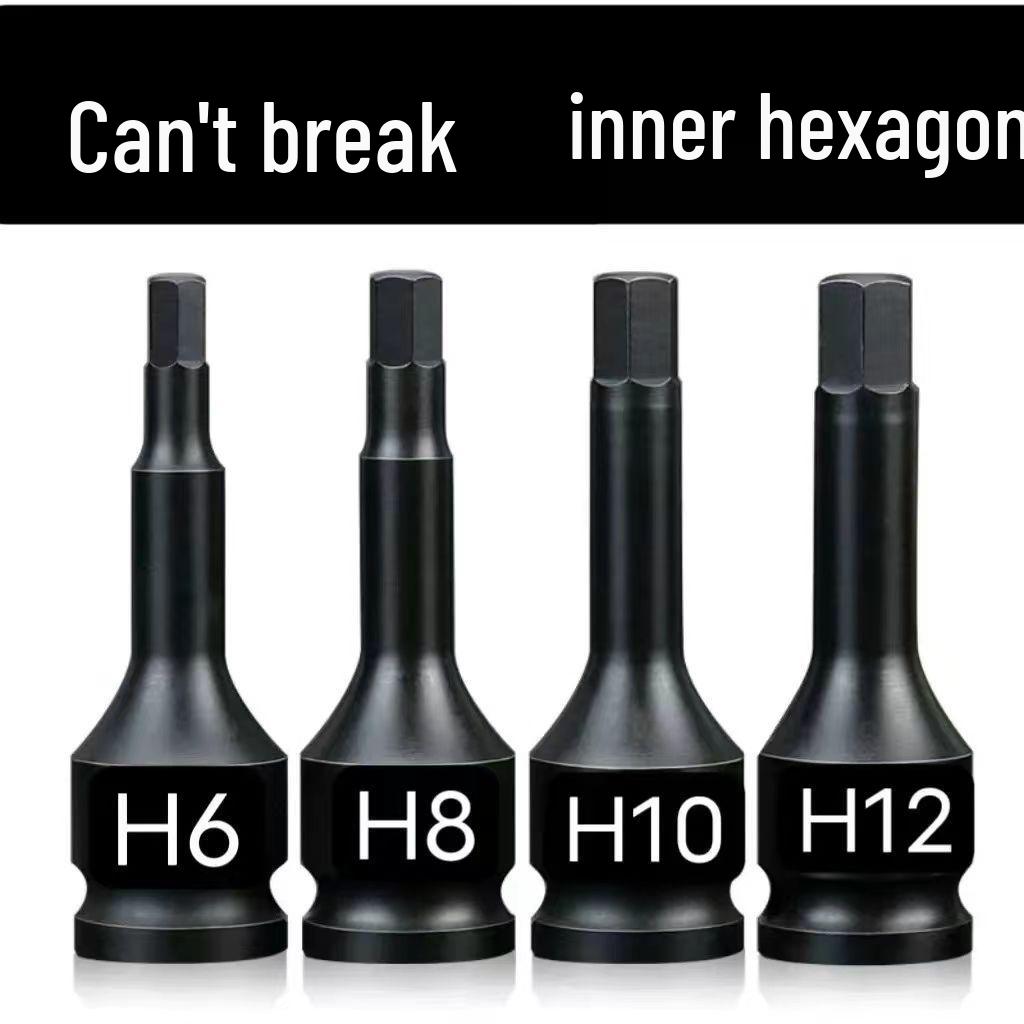 Sechskant 1/2 Druckluft-Schlagschrauber & Einteiliger Bit Pneumatik-Schraubendreher-Satz