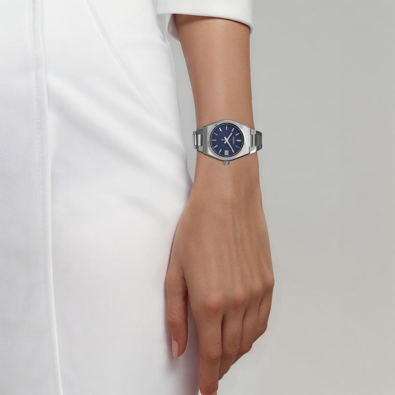 SEIKO Classic Series 100 Meters Waterproof Quartz Steel Strap 34mm Women's Watch Blue Dial SUR575P1