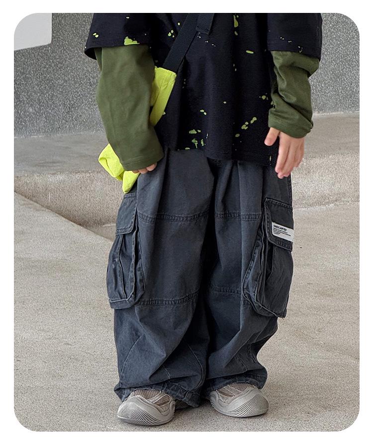 Children's Versatile Solid Color Loose Pants - Spring/Autumn Fashion