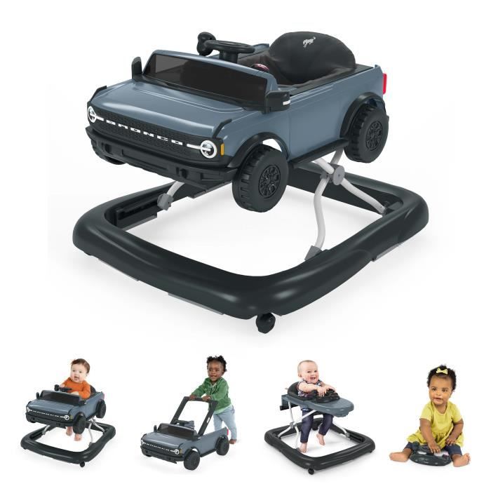 BRIGHT STARTS Walker and push car Ford Bronco 4-in-1, interactive and removable steering wheel toy, baby gift 6M+
