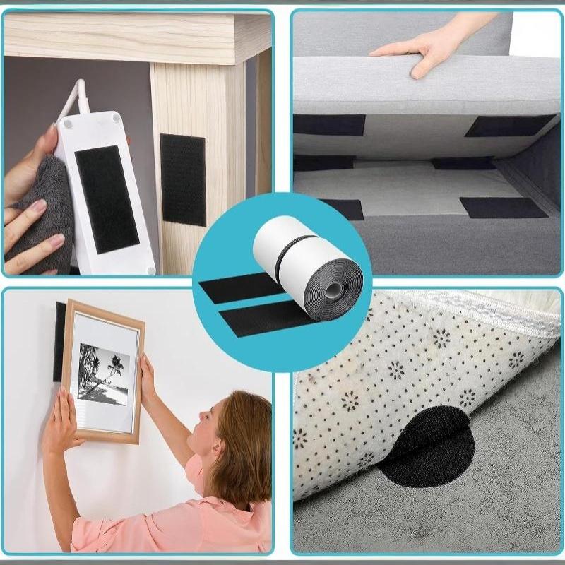 Width Strong Self Adhesive Fastener Tape Non Slip Sofa Cushion Hook And Loop Nylon Sticker