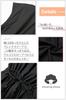 Sleeping Sheep Tassel Ribbon French Sleeve Loose Fit Long Dress Simple Natural Style Size 4.XXL 2.Navy